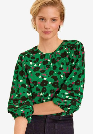 Love & Roses PUFF SLEEVE TRIM DETAIL - Blúzka - green