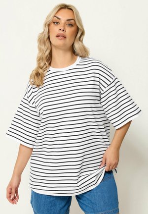 Yours Clothing, PLUS SIZE CASUAL TOPS - T-shirt imprimé - white