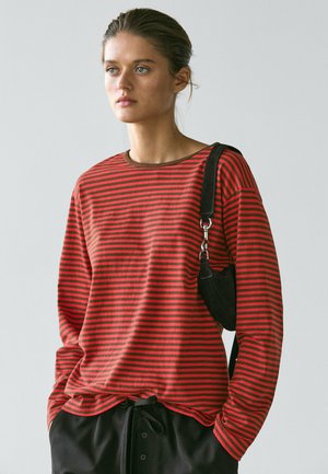 STRIPED  - T-shirt à manches longues - red