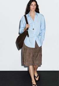 Massimo Dutti LONG BUTTONED - Camicia - light blue