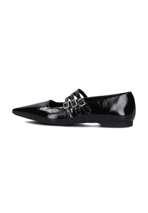 MAKERS HERMINE - Ballerina's met enkelbandjes - black