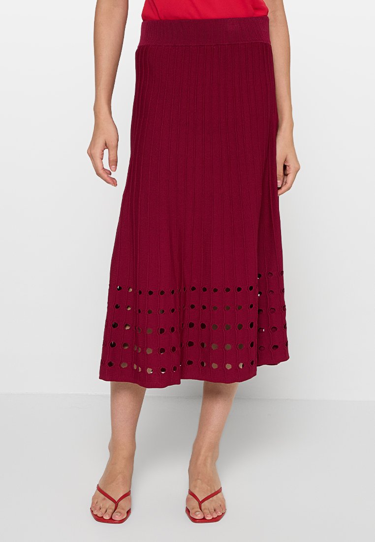 DKNY A-lijn rok donkerrood