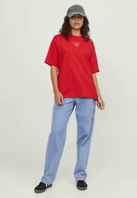 JJXX JXALVA LOOSE PRINT TEE - T-Shirt basic - fiery red