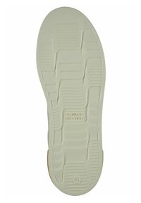Weißer Gummischuhsohle mit strukturiertem Muster. Enthält Kerben für Grip und das Logo "camel active". Größe angegeben als 37.