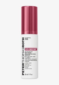 Witte cilindrische fles met een glanzende roze dop. De tekst bevat de productnaam en belangrijkste ingrediënten. De grootte is 30 ml/1 fl oz.