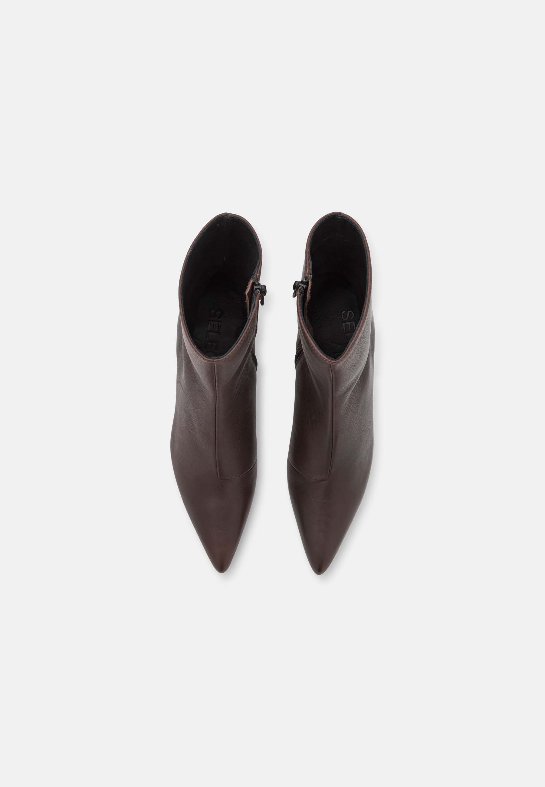 Selected Femme SLFSTEFANIE NEW CHELSEA BOOT - Enkellaarsjes met hoge hak -  carafe/bruin - Zalando.nl