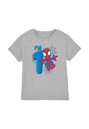 Marvel SPIDERMAN CUTE SPIDEY BIRTHDAY 1 - Print T-shirt - mottled grey