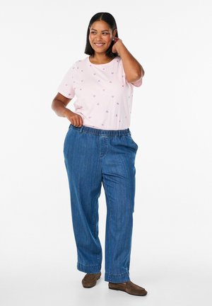 WEITE MIT ELASTISCHEM BUND - Broek - dark blue denim