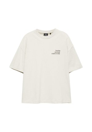 PULL&BEAR, HAND GRAPHIC BOXY - T-SHIRT - T-Shirt print - white