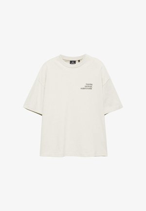 PULL&BEAR, HAND GRAPHIC BOXY - T-SHIRT - Nyomott mintás póló - white