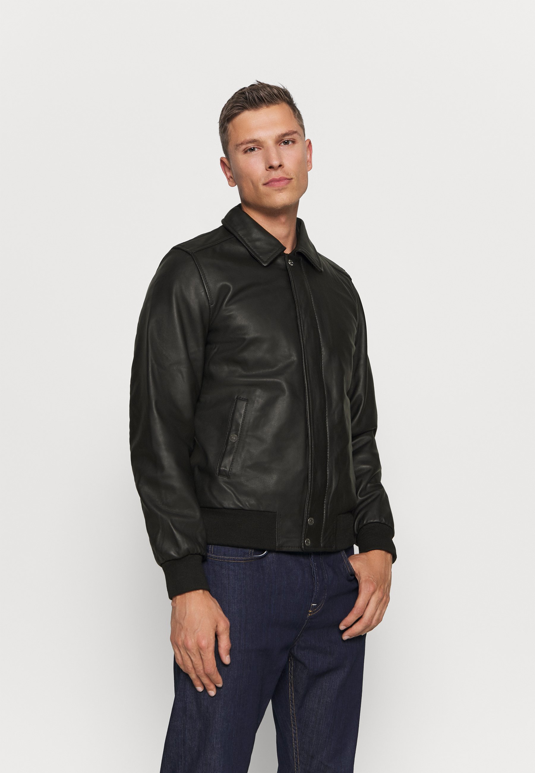 Schott Skinnjakke black Zalando.no Schott Skinnjakke black Zalando.no