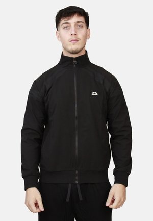 Felpa con zip - nero