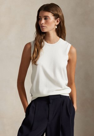 Polo Ralph Lauren SLEEVELESS CREWNECK SWEATER - Top - white