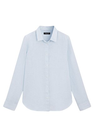 Massimo Dutti, FLOWING PINSTRIPED 100% LINEN SHIRT - Skjortebluser - blue