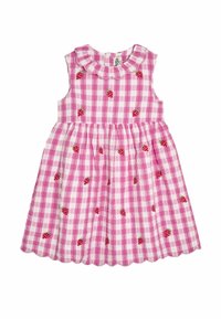 JoJo Maman Bébé - REGULAR FIT - EMBROIDERED  - Vestido informal - fuchsia pink strawberry Imagen en miniatura 1