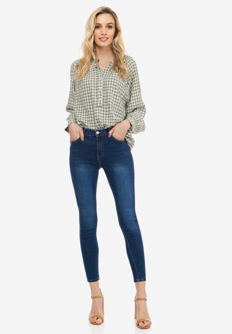 Tantra Blouse donkergroen gemêleerd