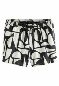 Next REGULAR FIT - Plavecké šortky - black on white