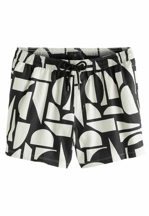 Next REGULAR FIT - Badeshorts - black on white