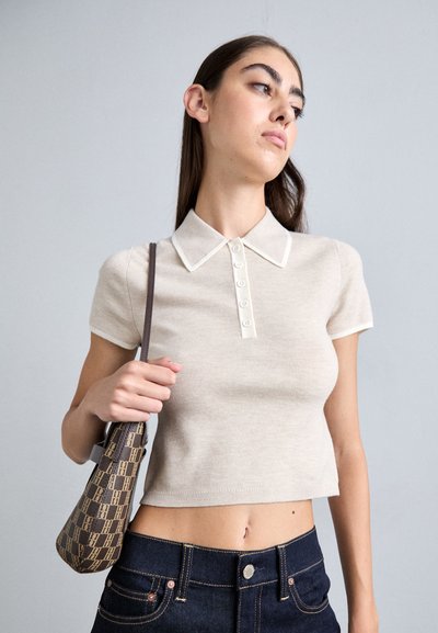 Alice + Olivia MEDA  - Poloskjorter - oatmeal heather/soft white