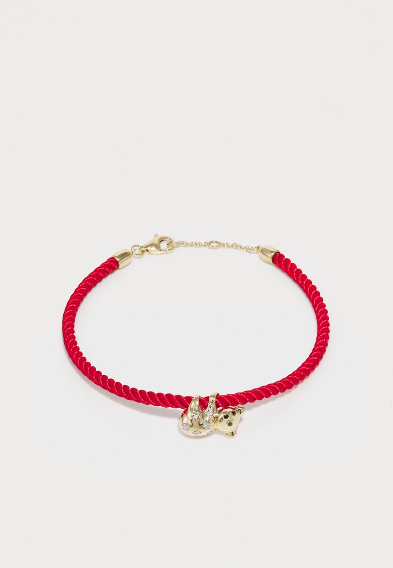 Yvonne Leon BRACELET KOALA CORDON ROUGE - Pulsera - yellow gold-coloured