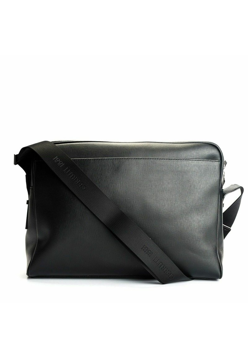 Sacoche Cartable CERRUTI 1881 En Cuir Noir Souple - Bon état, Fabrication France