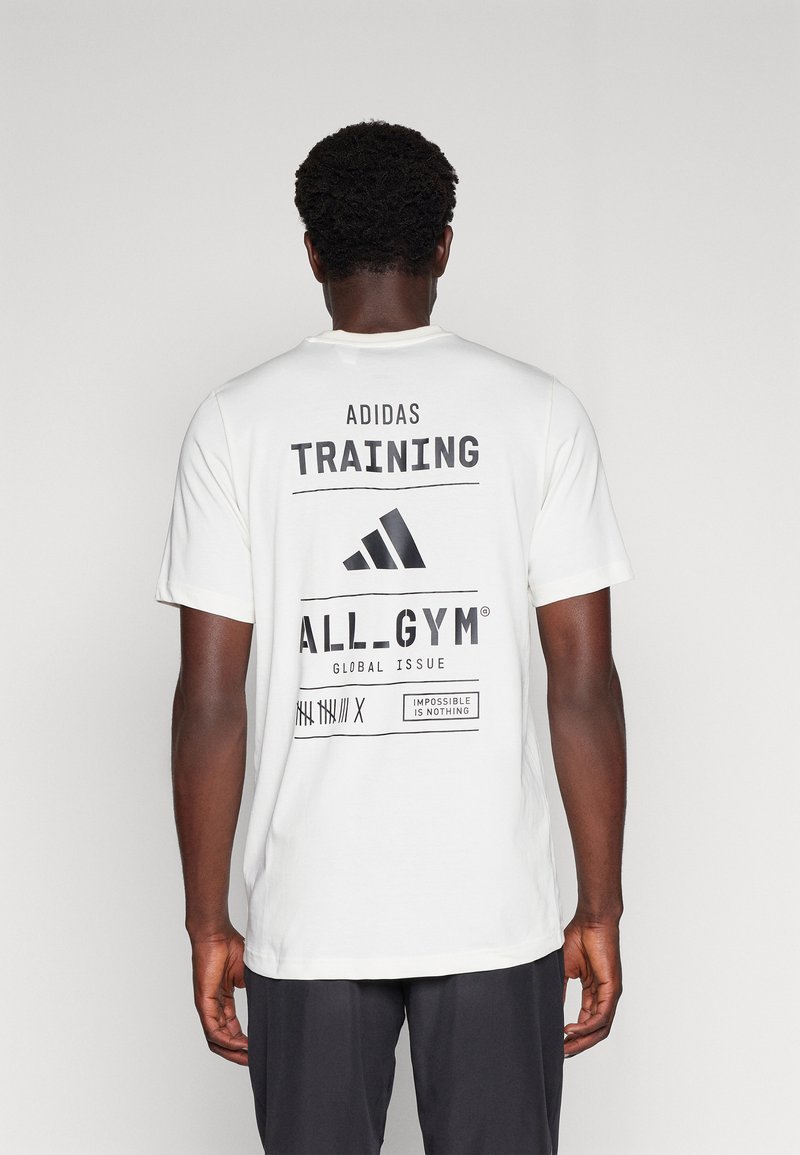 adidas Performance ALL GYM CATEGORY GRAPHIC - Apdrukāts T-krekls - chalk white