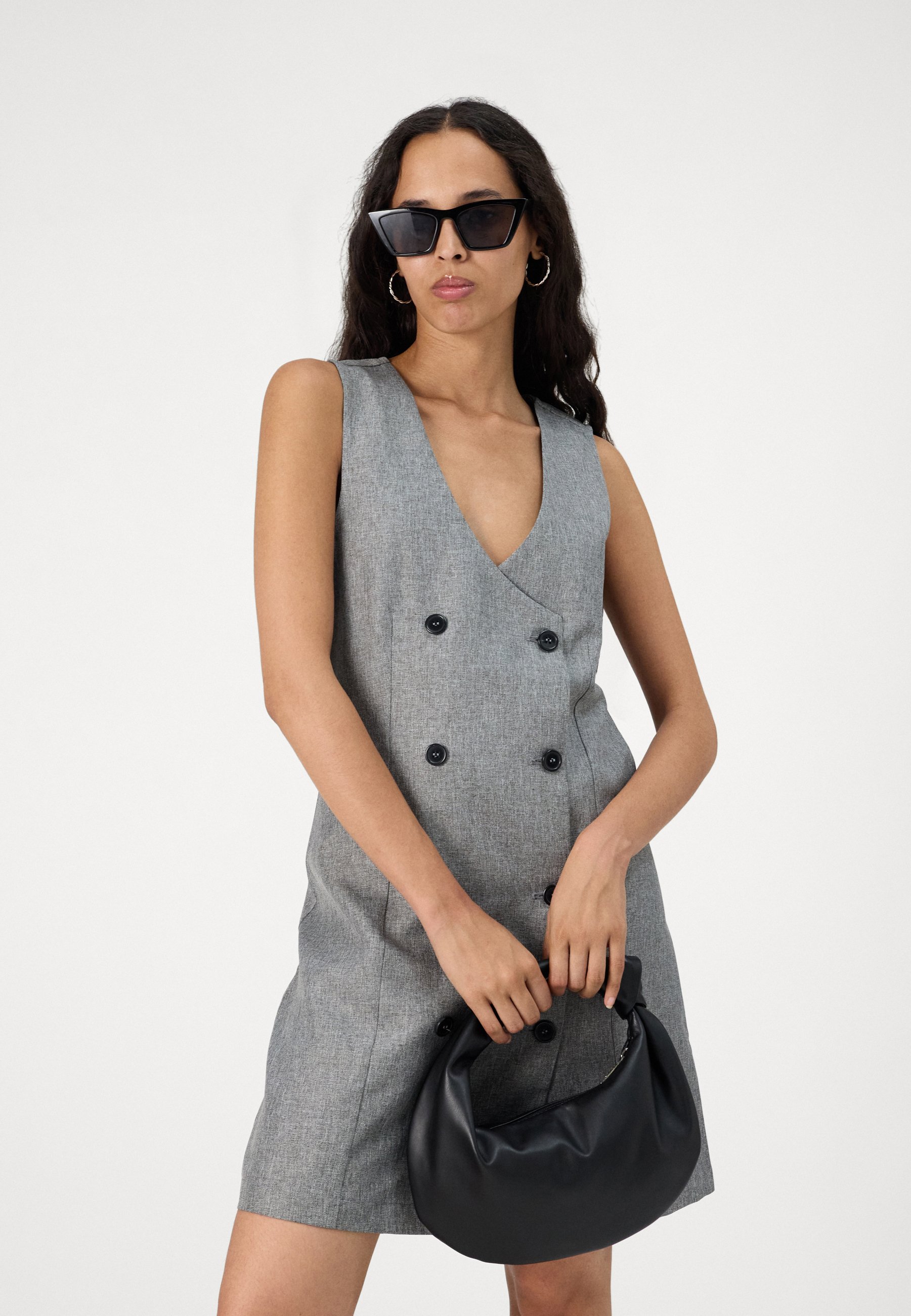 SOMETHINGNEW SNNANA MINI DRESS - Day dress - grey - Zalando.co.uk