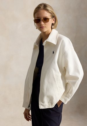 DOUBLE-FACED COTTON JACKET - Bomber-jakk - trophy cream