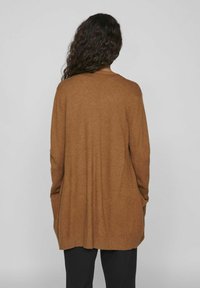 VILA VIRIL OPEN CARDIGAN - Chaqueta de punto - rubber