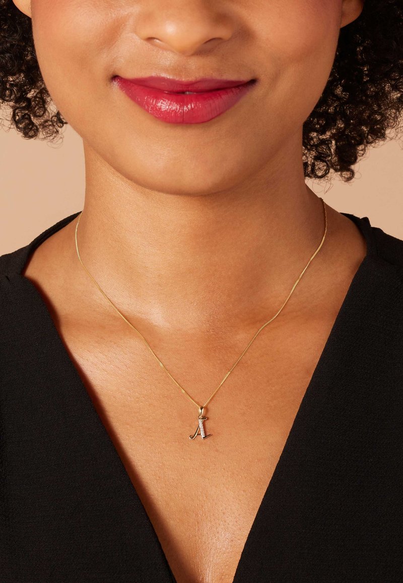 Lucardi ALPHABET MIT DIAMANT - Pendentif - gold coloured