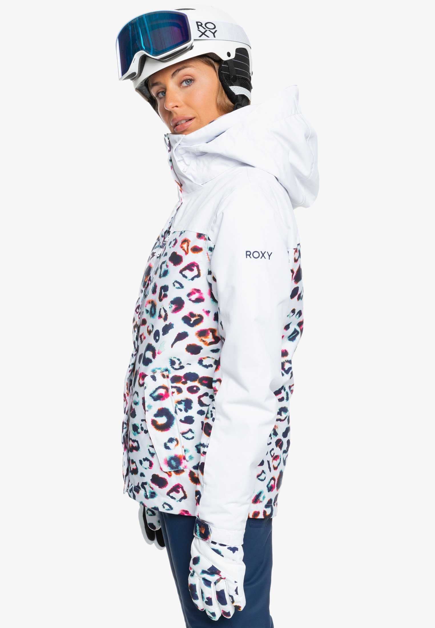 roxy white ski jacket