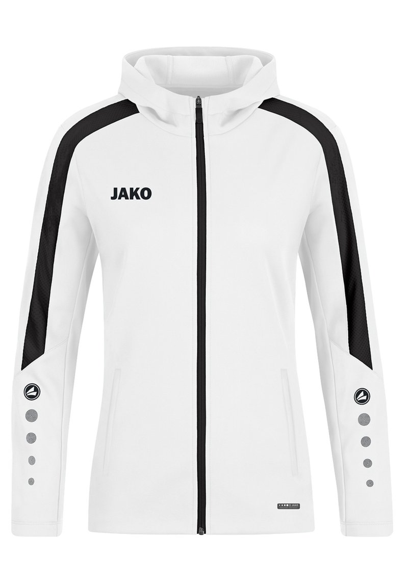 JAKO FUSSBALL POWER KAPUZEN - Felpa con zip - weissschwarz