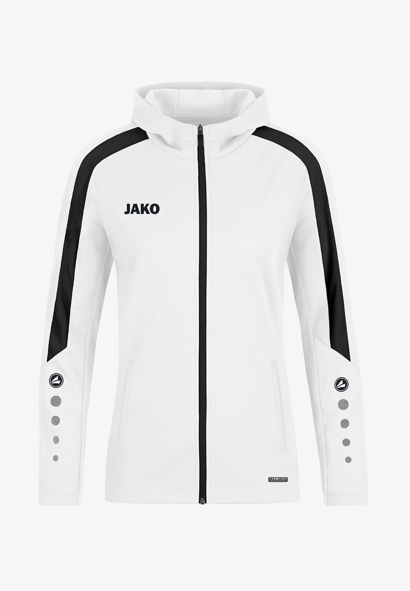 JAKO FUSSBALL POWER KAPUZEN - Felpa con zip - weissschwarz