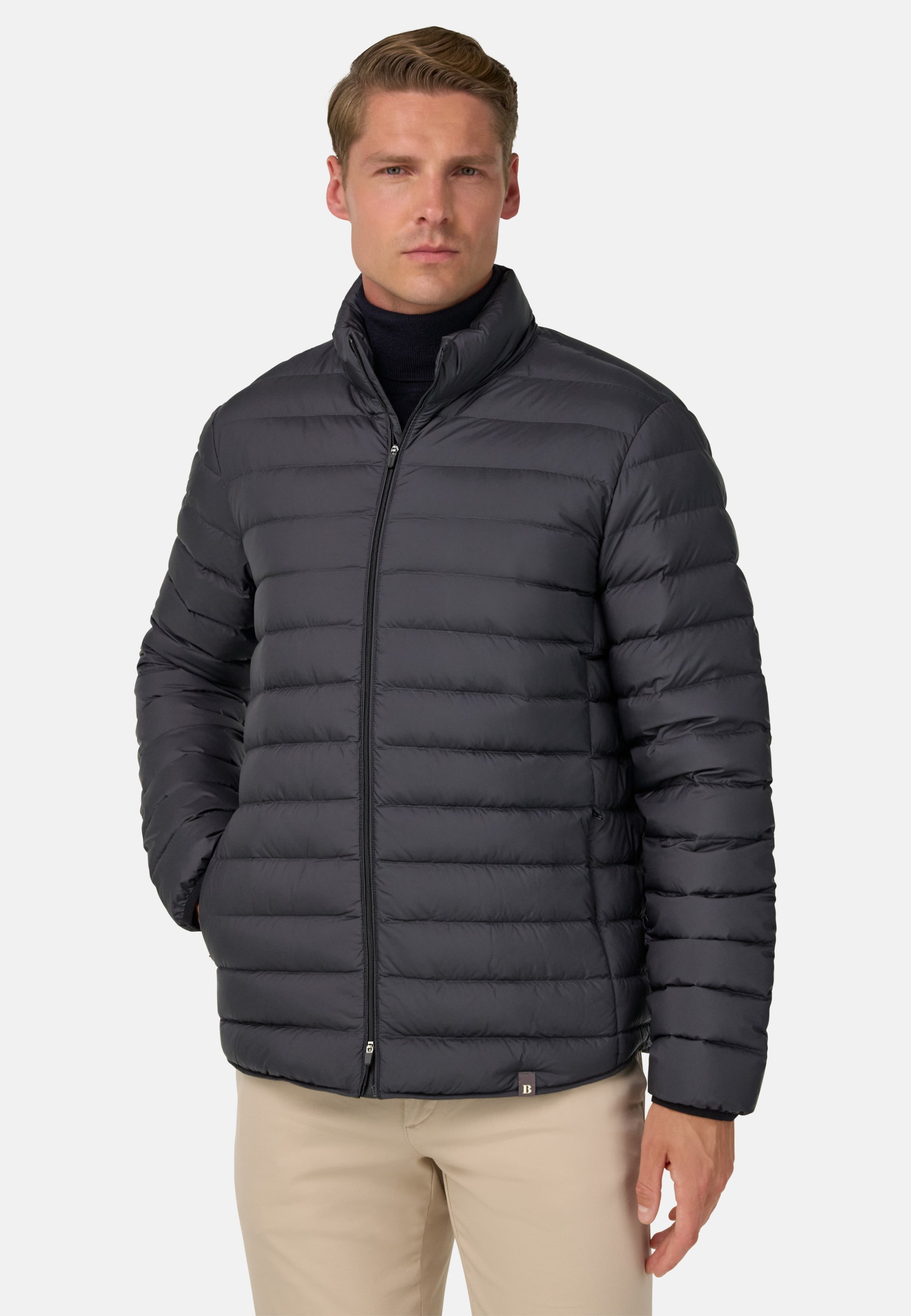 Boggi Milano TECHNICAL - Down jacket - navy blue/blue - Zalando.ie