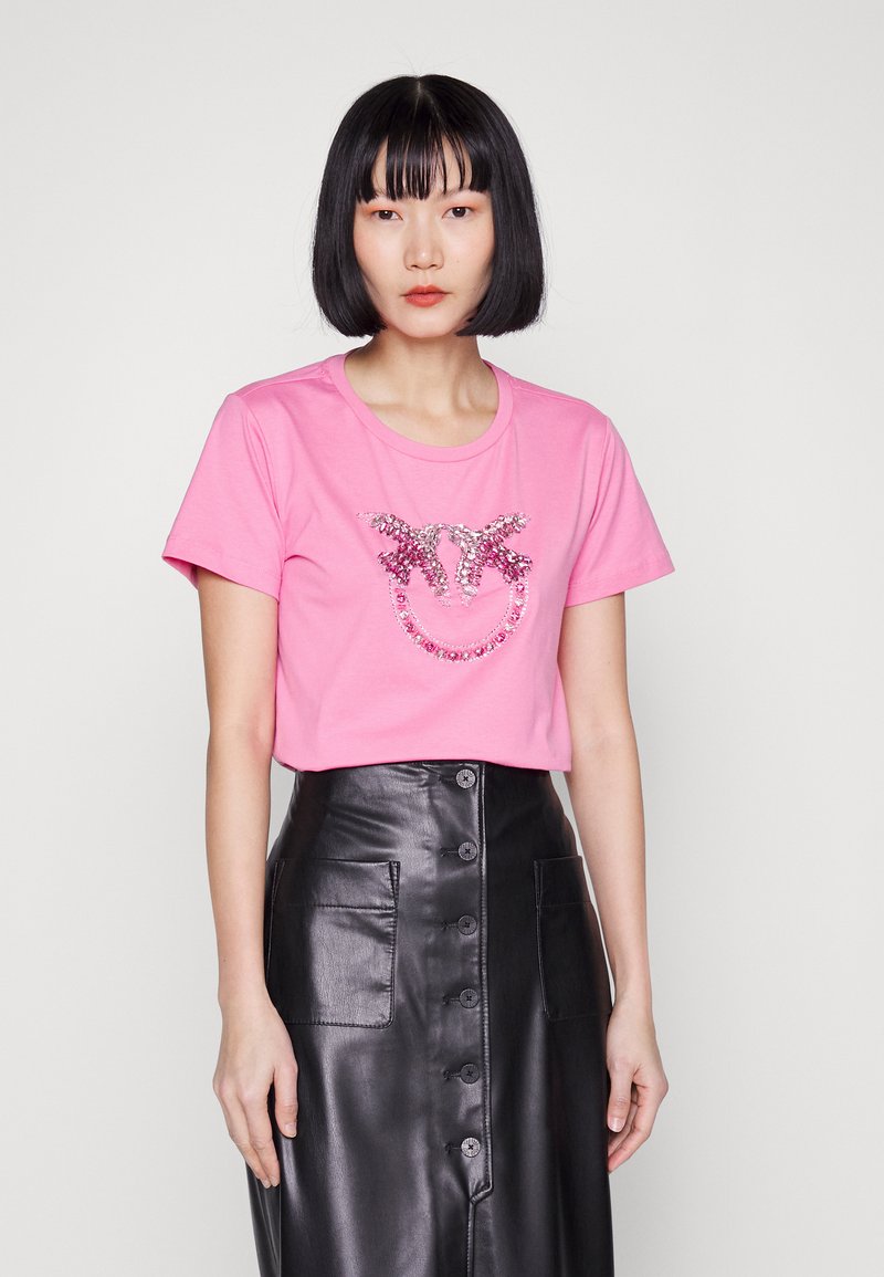 Pinko T-shirt Quentin con logo gioiello bianco main image 0