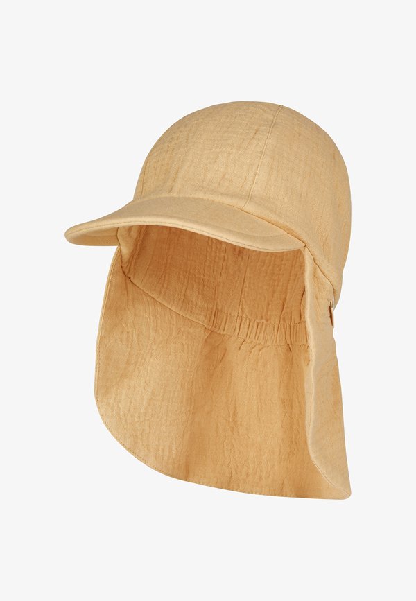 MIT NACKENSCHUTZ MUSSELIN – Mütze – sandbraun