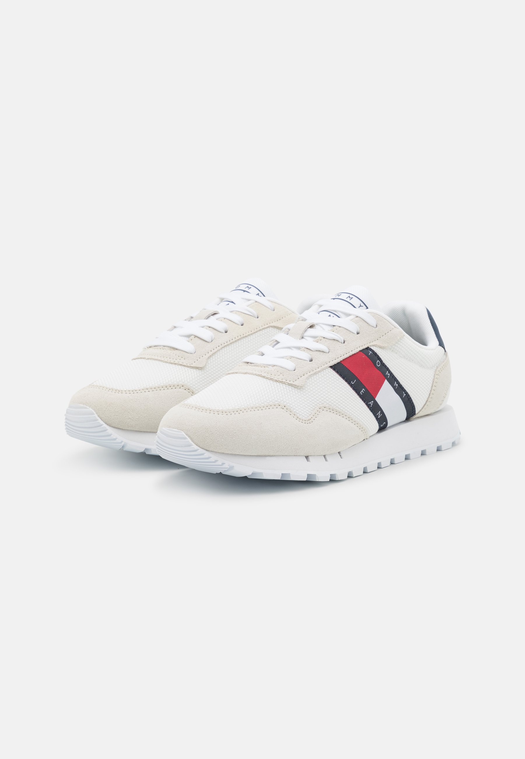 Tommy Jeans RETRO RUNNER MIX - Sneakers basse - white/bianco - Zalando.it