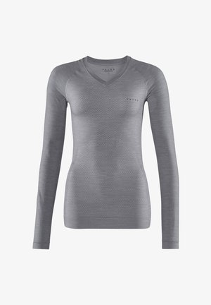 WOOL-TECH LIGHT V NECK WARM AND COLD TEMPERATURES - Caraco - grey heather