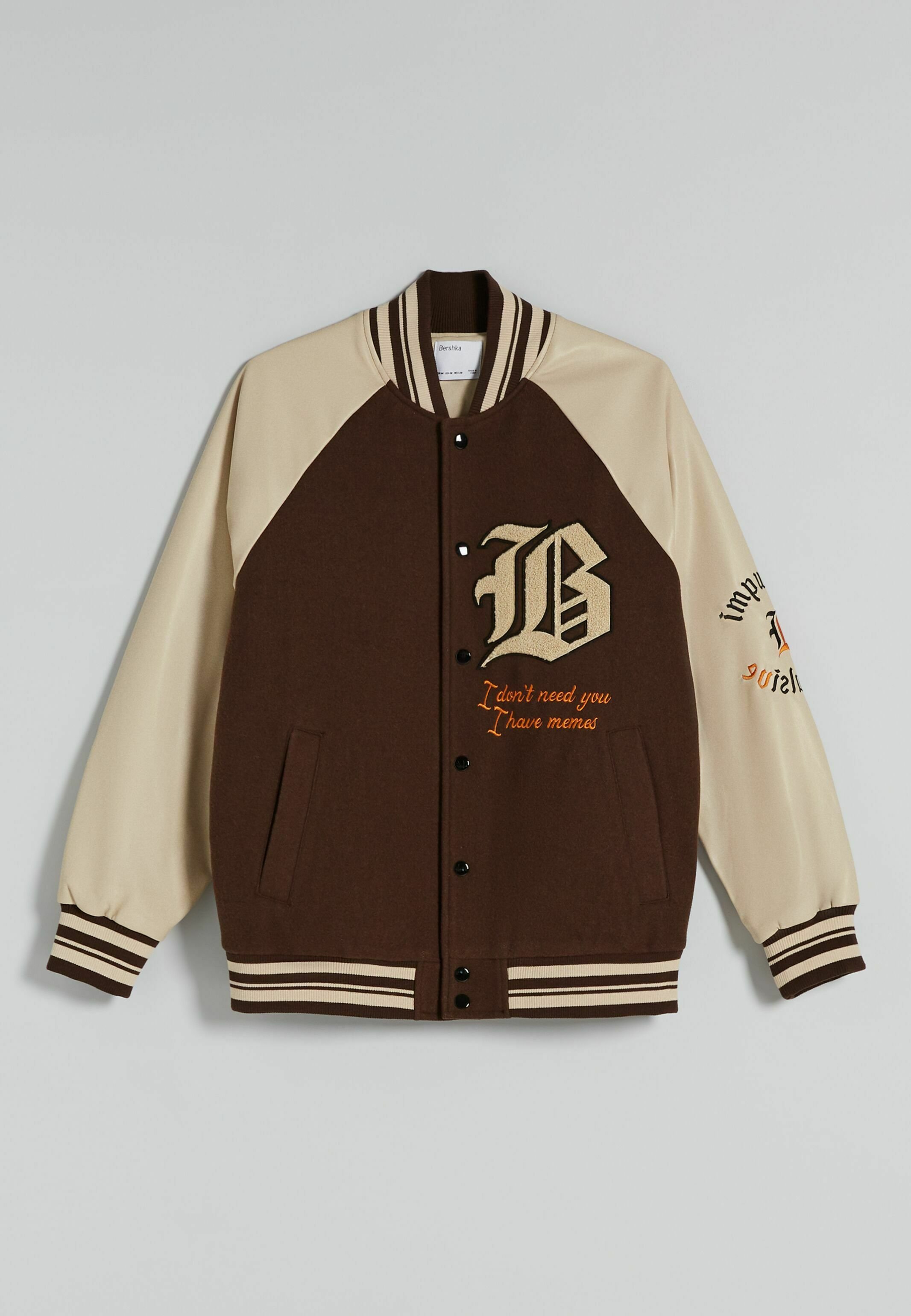Brown Giubbotto Varsity Bershka Bomber Bershka Uomo