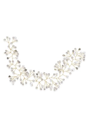 Celebride HEADBAND WITH STRASS AND BEADS - Accessori capelli - gold-white