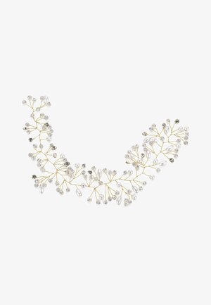Celebride HEADBAND WITH STRASS AND BEADS - Accessori capelli - gold-white