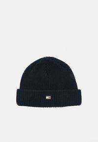 Tommy Jeans HERITAGE SHORT BEANIE UNISEX - Kapa - dark night navy