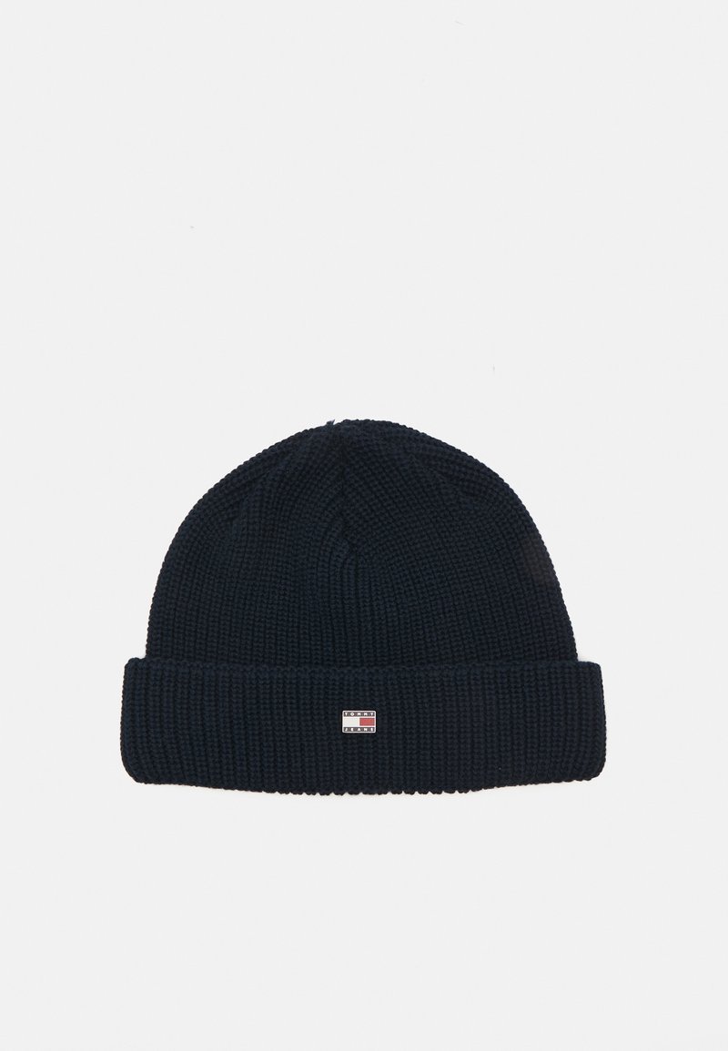 Tommy Jeans HERITAGE SHORT BEANIE UNISEX - Kapa - dark night navy