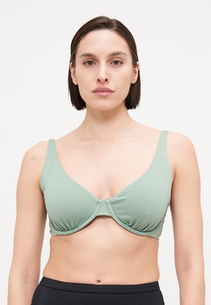 Curvy High Apex Ribbed Underwire Bikini Top - Bikini pezzo sopra - green bay