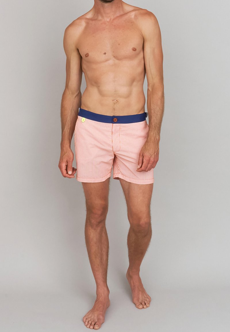 Gili's Short de bain - orange et blanc