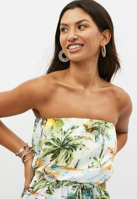 Next Džersejové šaty - yellow tropical print