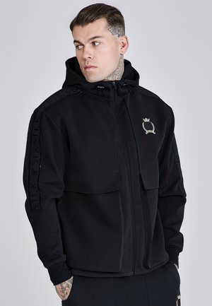 SIKSILK UTILITY HOODIE - Sudadera con cremallera - black