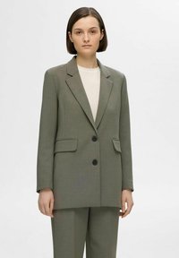 Selected Femme Halflange jas - khaki