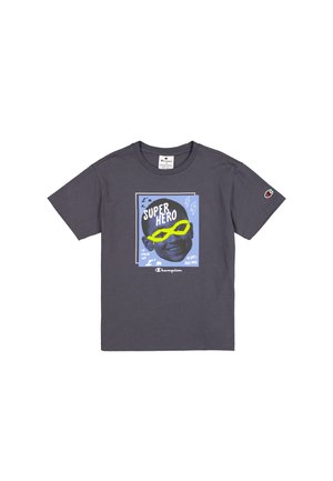 Print T-shirt - dark grey melange