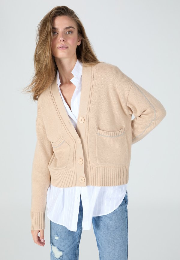 Strickjacke - sand